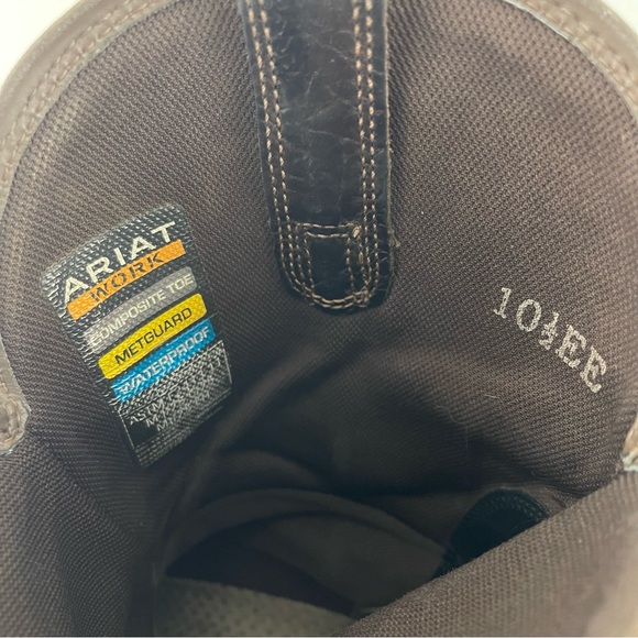 !SOLD! ARIAT Mens Brown Leather WorkHog Waterproof Western Cowboy Work Boots - Picture 14 of 14